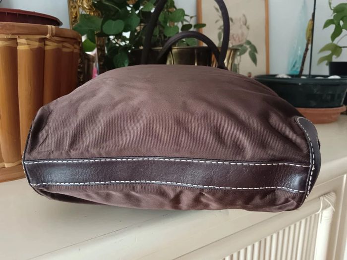 Cabas Lancel en toile et cuir marron - photo numéro 9