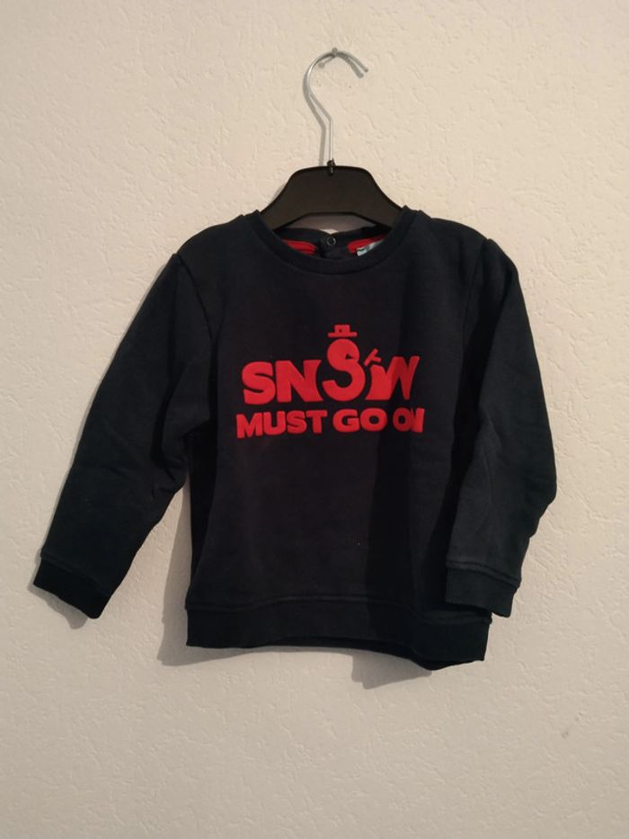 sweat bleu marine okaidi garcon 2 ans 86cm