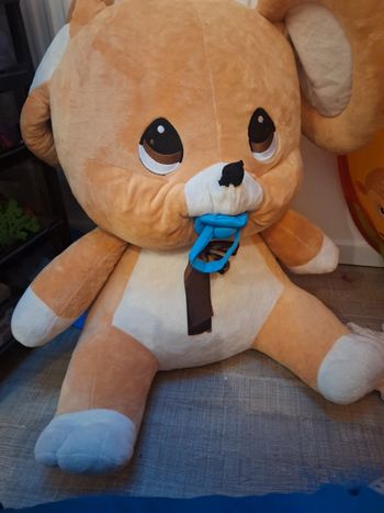 Grosse peluche bébé souris avec tétine 55 cm