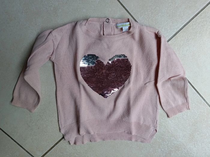 Pull sequin coeur
