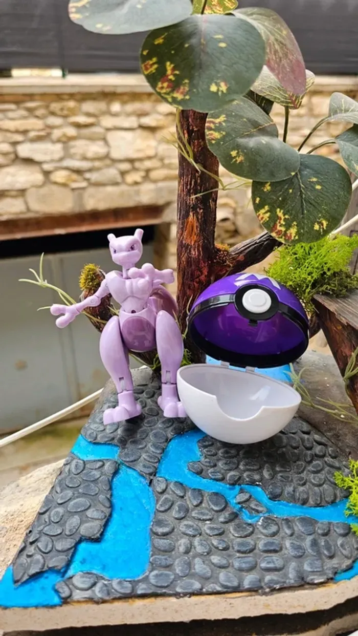Super figurine Pokemon Mewtwo pliable en boule - photo numéro 5