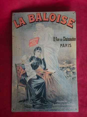 Ancienne plaque en métal la baloise