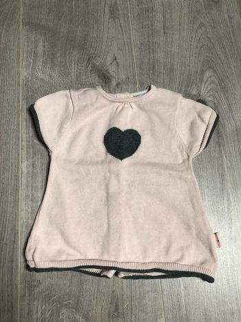 Pull coeur manche courte