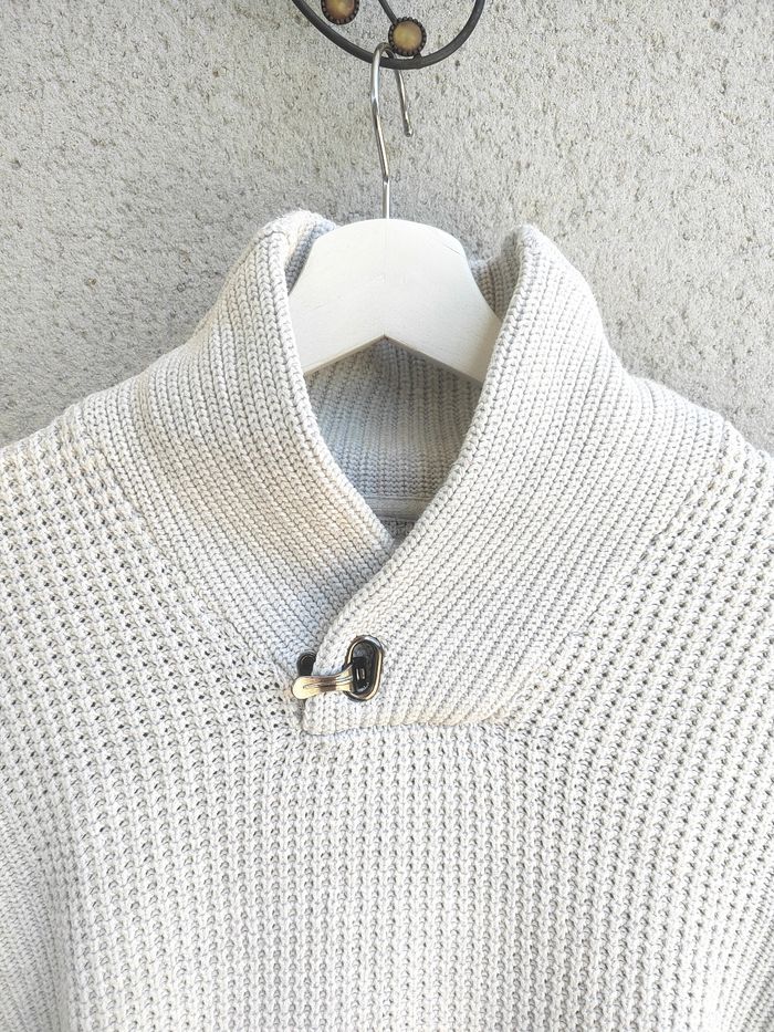 Pull homme col châle Jules M – maille chaude hiver, pull scandinave, col shawl, style cocooning - photo numéro 2