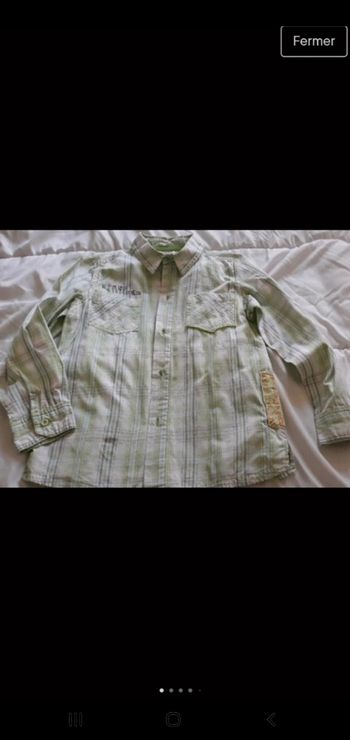 Chemise manche longue à carreau vert