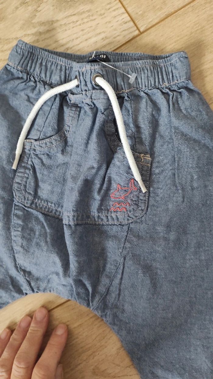 Sarouel toile effet jeans - photo numéro 4