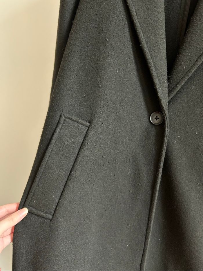 Manteau noir uni Stradivarius Taille L - photo numéro 4