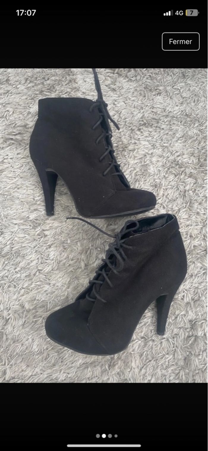 Bottine noir à talon - photo numéro 2