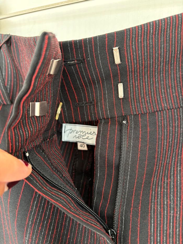 Jupe motif rayures bleu et rouge - photo numéro 4