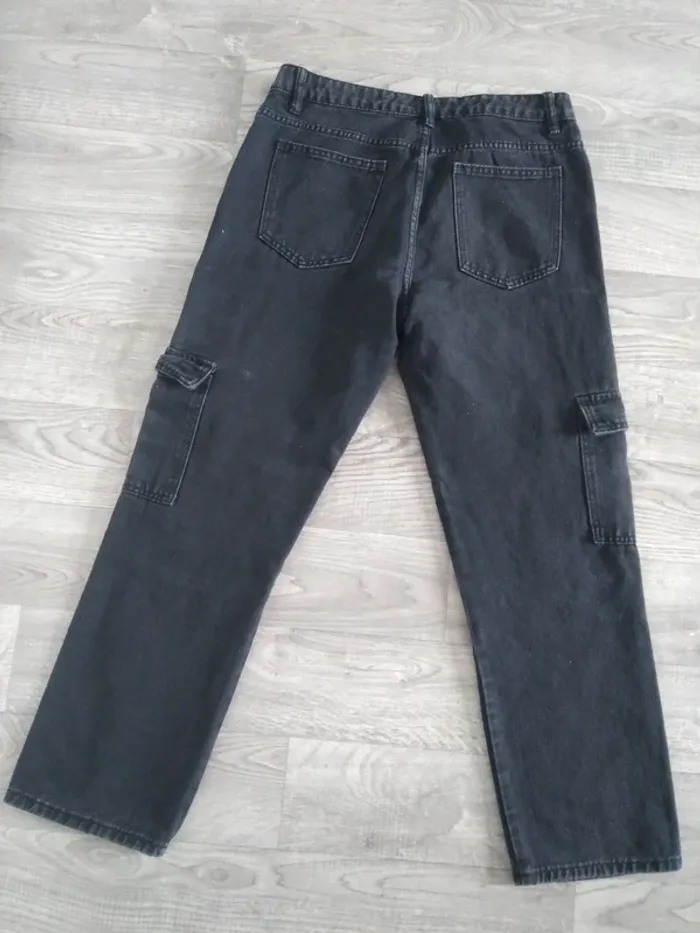 Pantalon noir cargo enfant taille s - photo numéro 4