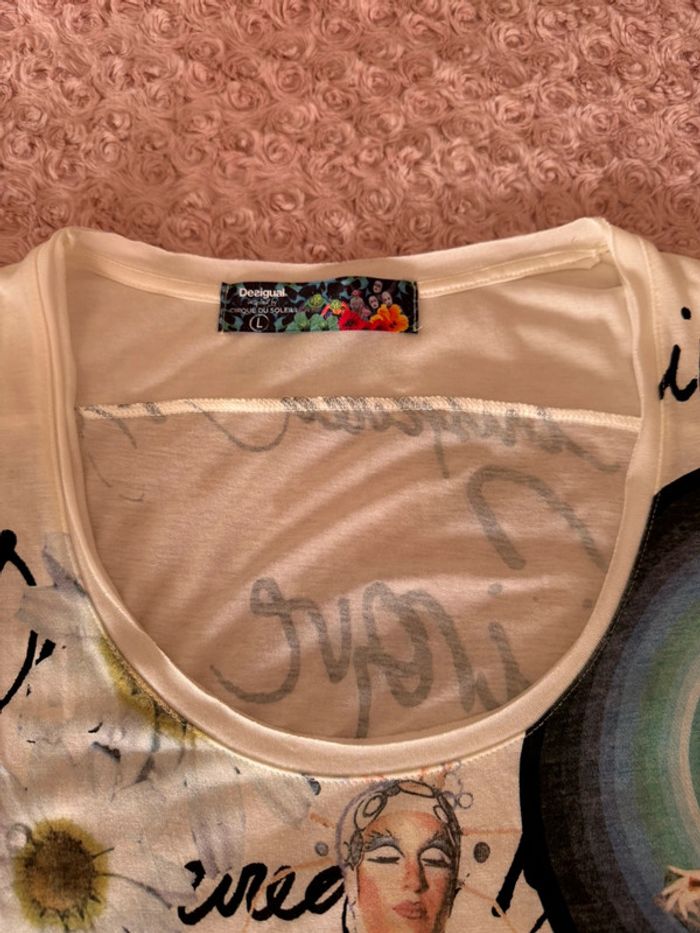 T-shirt desigual vert cirque du soleil en très bon état Taille L - photo numéro 4