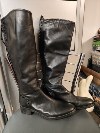 Bottes en cuir noir Triver Flight – Taille 38,5