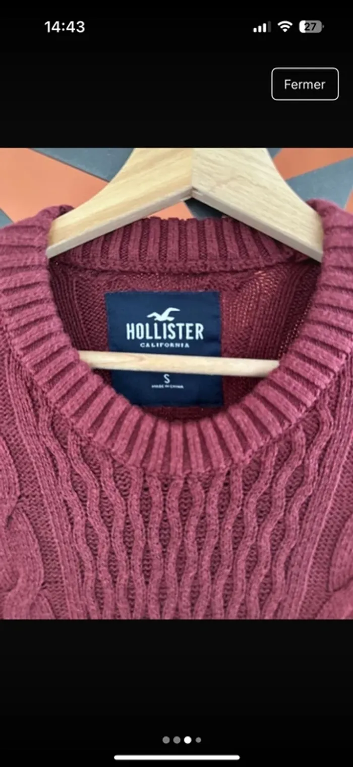 Pull en maille hollister - photo numéro 3
