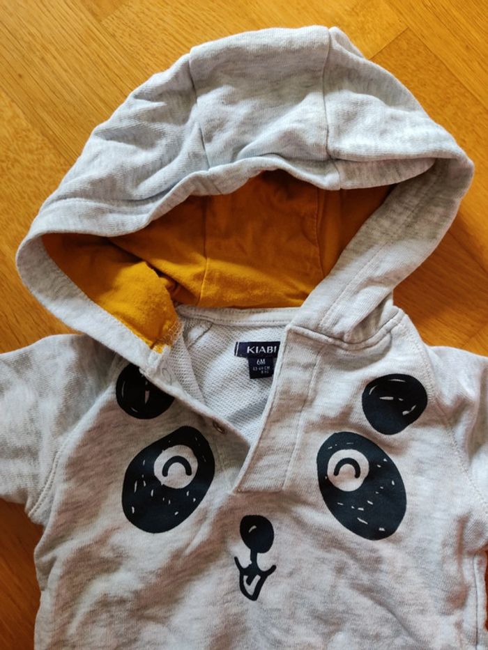 Pull capuche panda 6 mois - photo numéro 2
