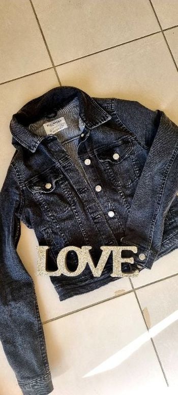 Veste jean noire
