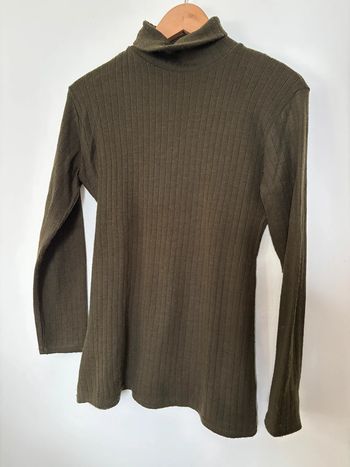 Pull col roulé kaki