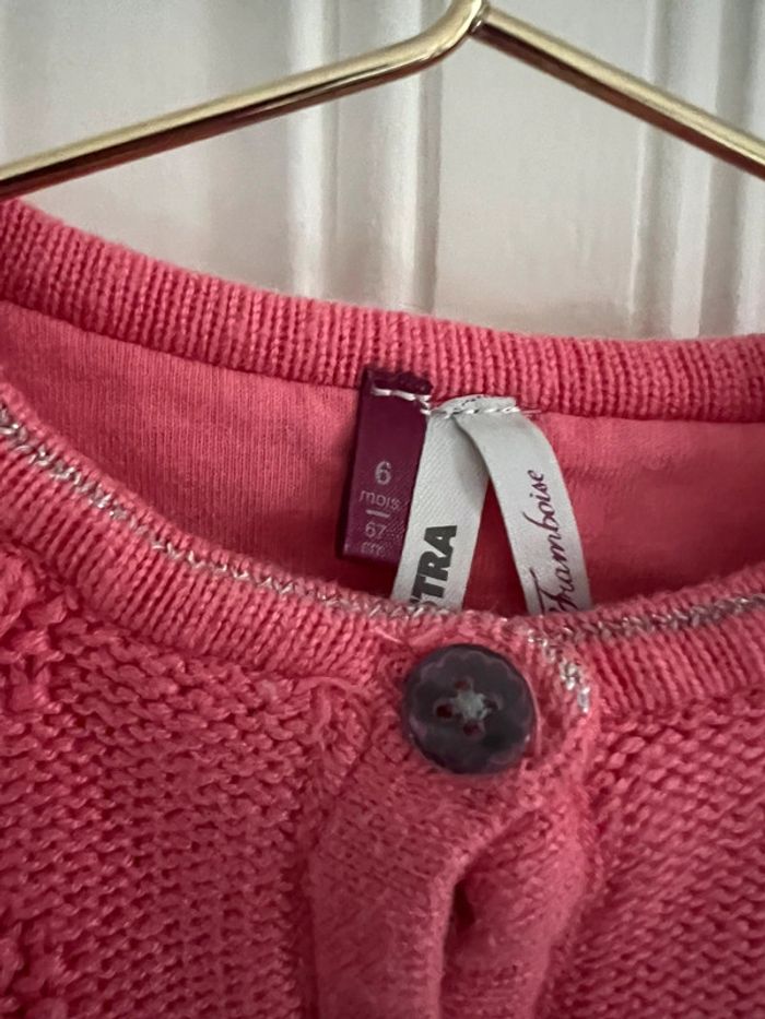 Gilet framboise orchestra 6 mois - photo numéro 3