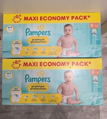 🍼 Pampers Premium Protection – Taille 3 (6–10 kg) – Lot 2x112 couches – Neuf