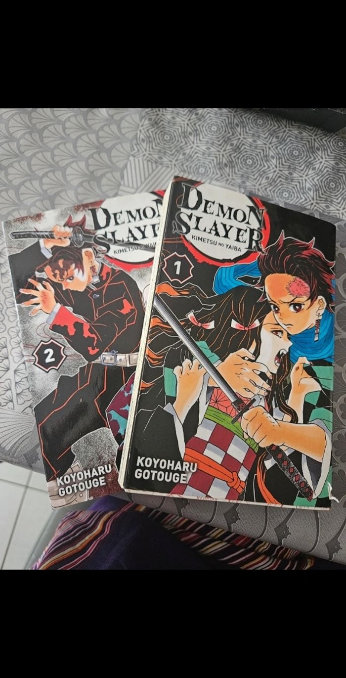 Lot Manga demon slayer T1 et T2