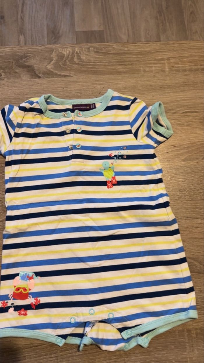 3 combinaisons short sergent major 18 mois - photo numéro 4