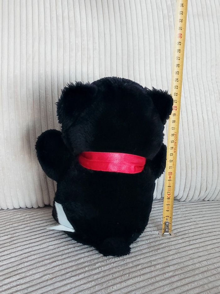 Peluche ours noir ruban rouge Vintage / The Woodland Bear Co - photo numéro 2