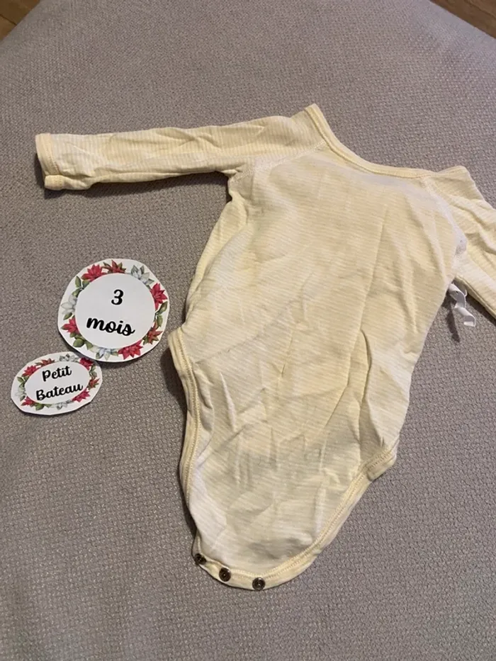Body cache coeur 3 mois petit bateau manches longues - photo numéro 6