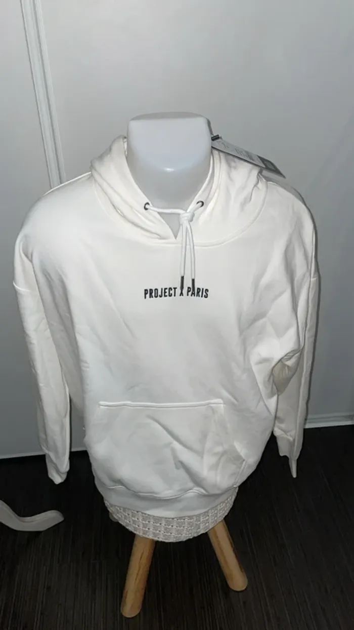 Hoodie Sweat à capuche Project X Paris Blanc Neuf Taille L