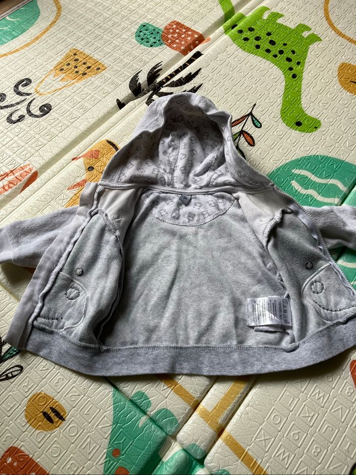 Gilet bébé 3 mois à zip Hippopotame - photo numéro 2