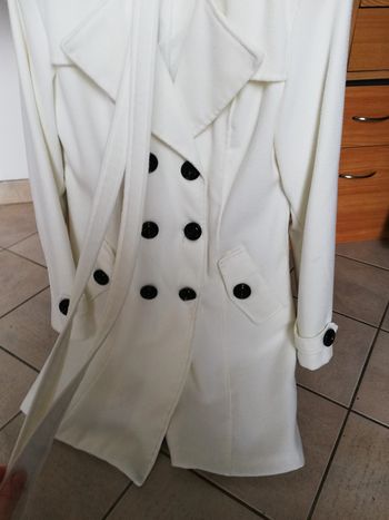 Manteau blanc noir hiver M