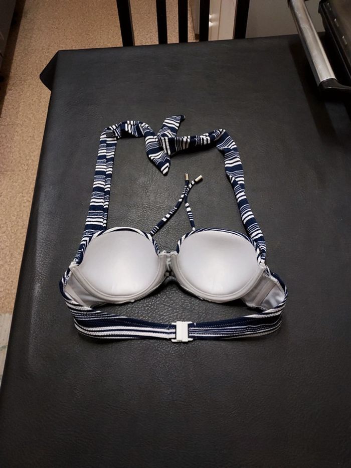 Maillot de bain 2 pièces à rayures femme M - photo numéro 2