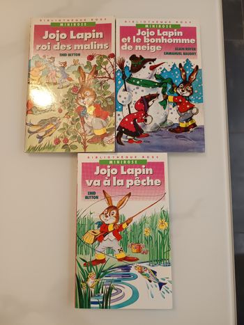 Lot 3 livres la bibliothèque rose Jojo lapin 