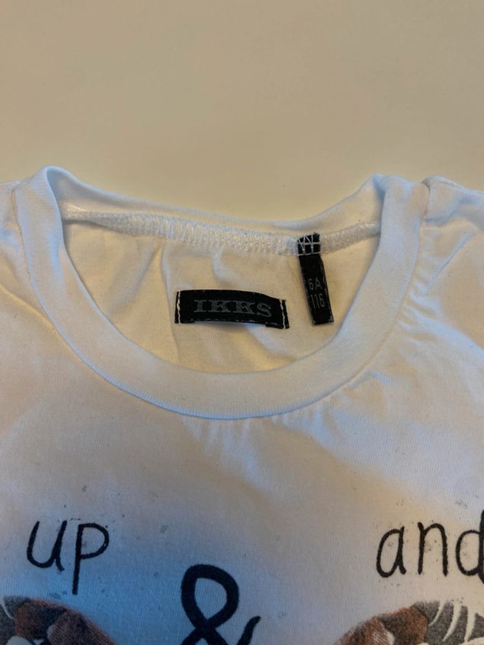 Tee shirt blanc squelette ikks 6 ans - photo numéro 2