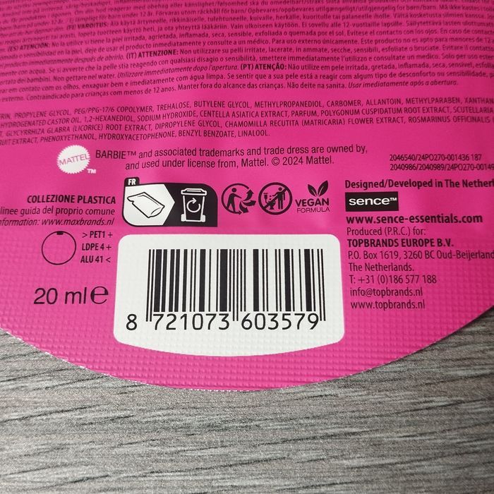 BARBIE - Masque de soin pour le visage 20ml - photo numéro 4