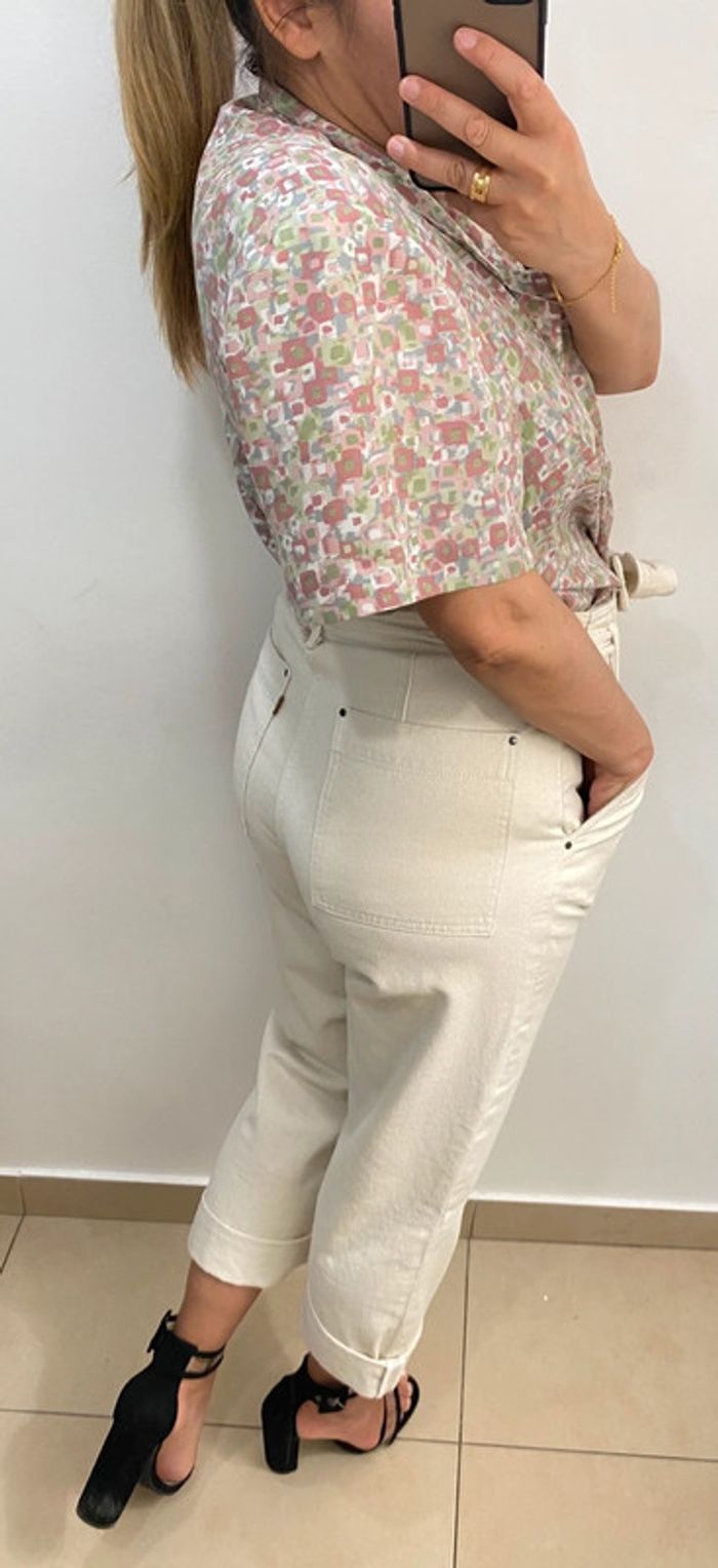 Chemise fluide vintage fait main taille 44-46 - photo numéro 5