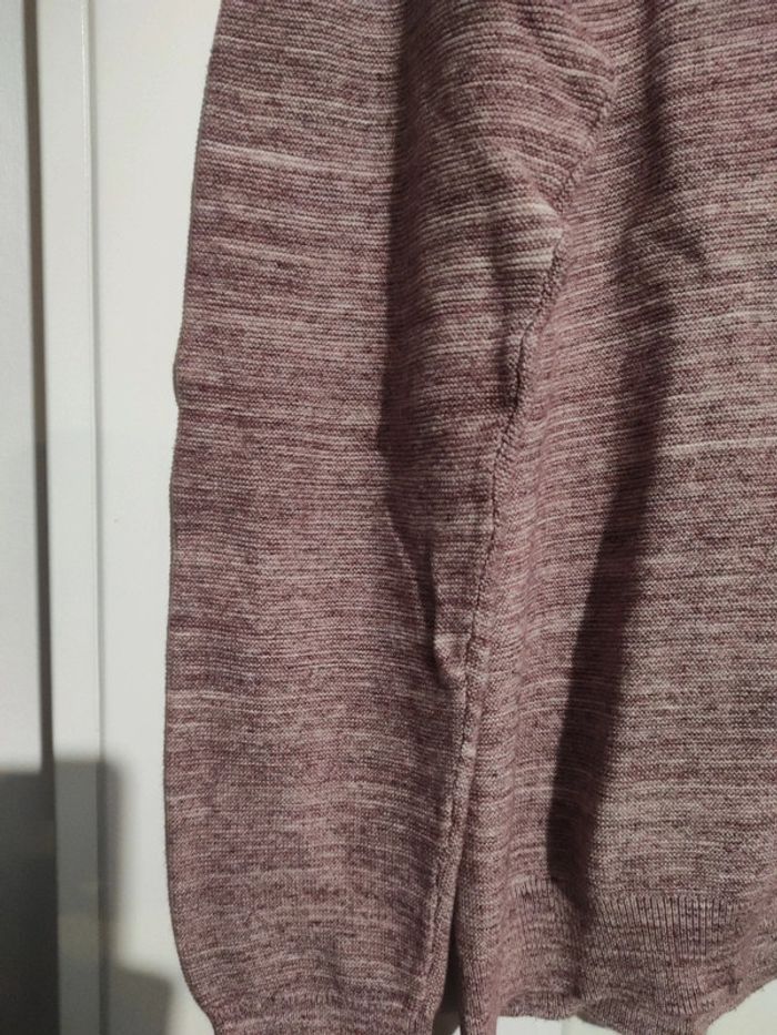 Pull fin jules taille M lie de vin chiné - photo numéro 3