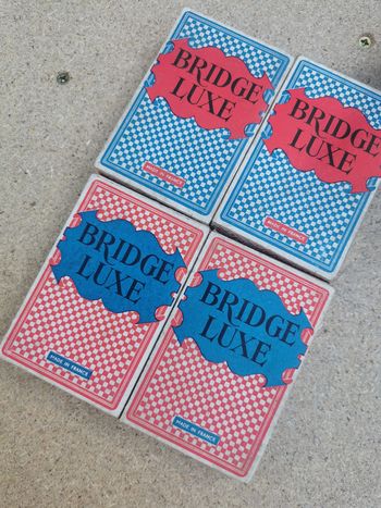 Jeux de cartes bridge de luxe vintage