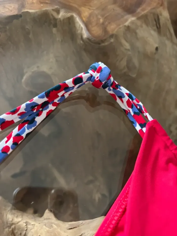 Bas de maillot de bain Tommy Hilfiger rouge ficelles bikini - photo numéro 3