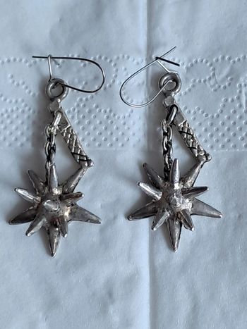 Boucles d'oreilles pendantes vintage masse d arme