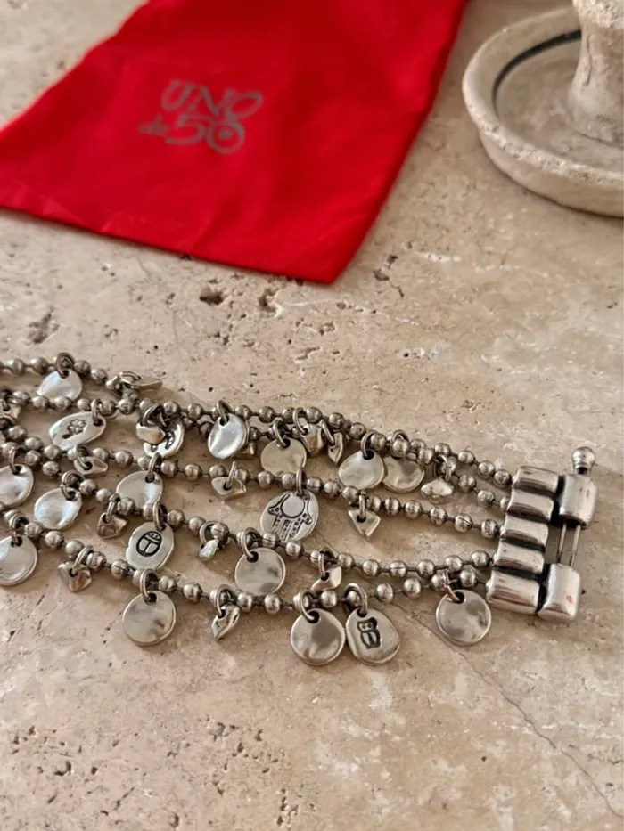 Bracelet Uno de 50 mixte plaqué argent Armband Pulsera Braccialetto Pulseira peace - photo numéro 3