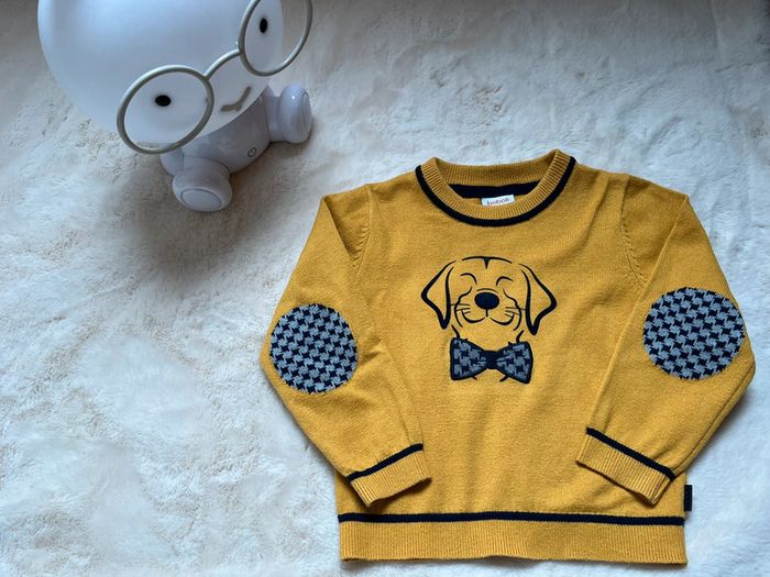 pull jaune motif chien Boboli - 2 ans