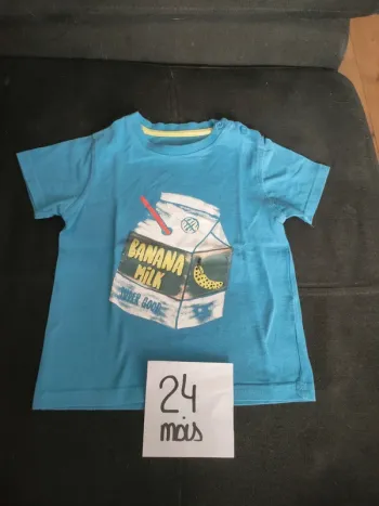 T-shirt garçon bleu gemo 24 mois