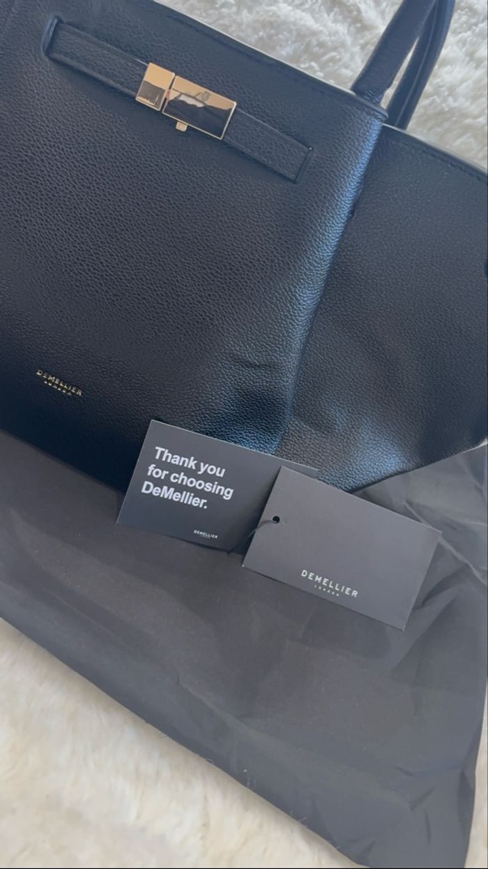 Sac vintage en cuir noir Demellier - photo numéro 9