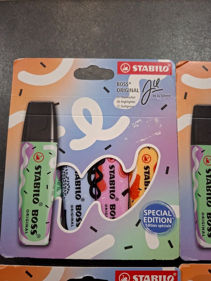 Lot de 4 pochettes de 4 stabilos coloris pastels édition limitée - photo numéro 2