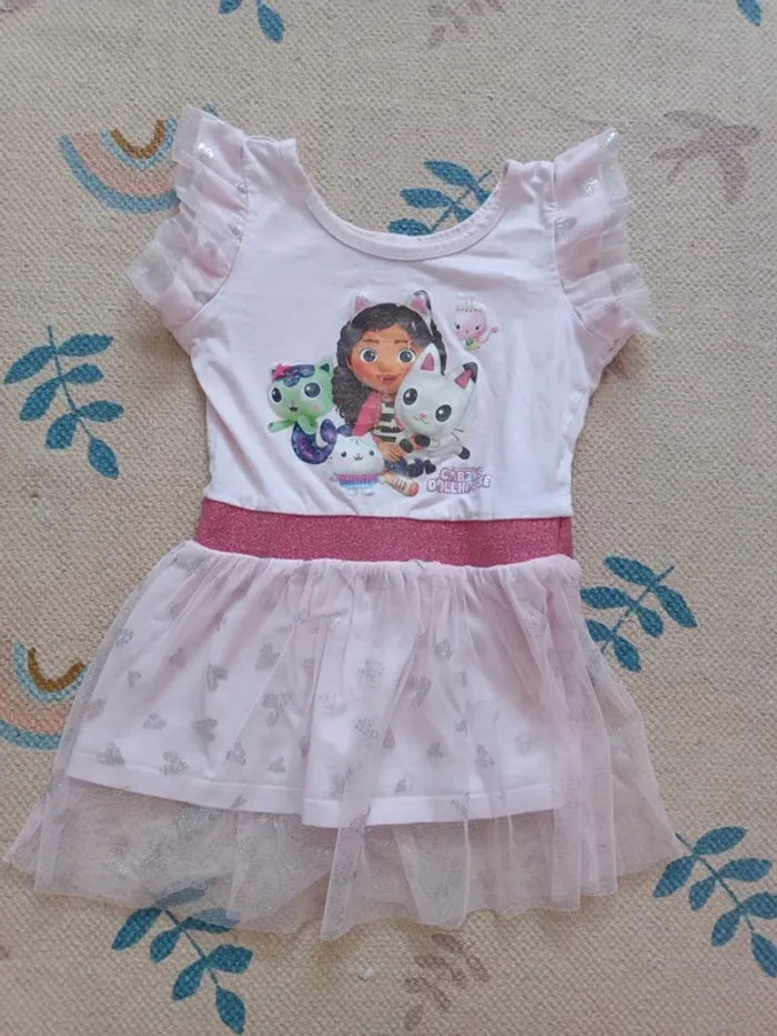 Robe rose Gabby's doll'house 4 ans