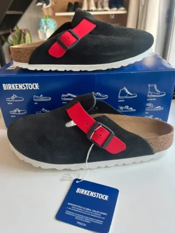 Birkenstock Boston Bs Noir Rouge 38