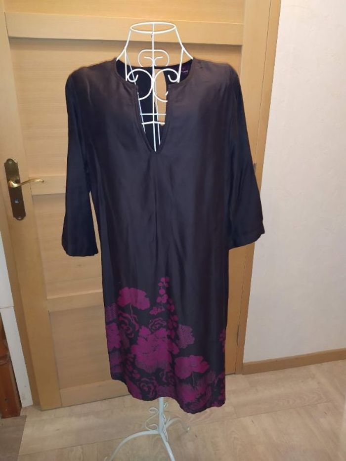robe neuve marron imprimée la fiancée du mekong