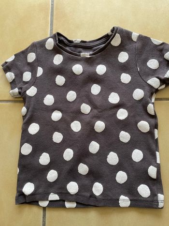 Tee shirt primark noir et blanc à pois