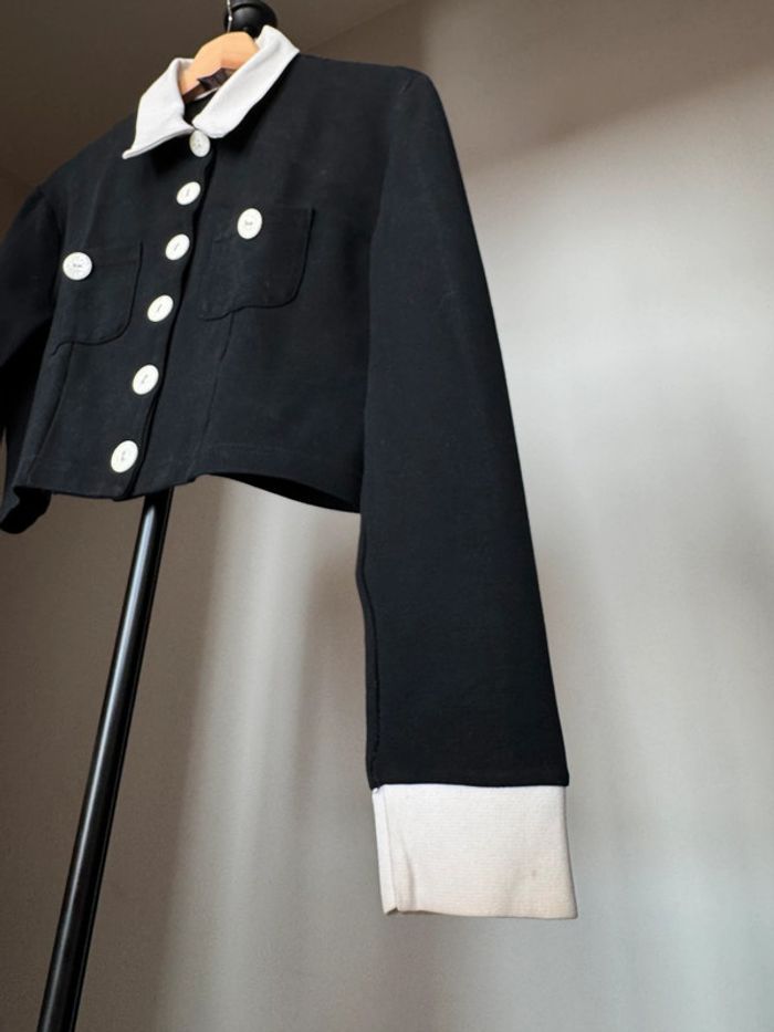 Veste crop vintage noir Morgane de toi - photo numéro 4