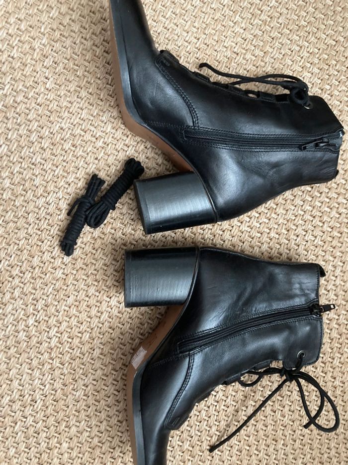 chaussures bottines à talon cuir André - photo numéro 2