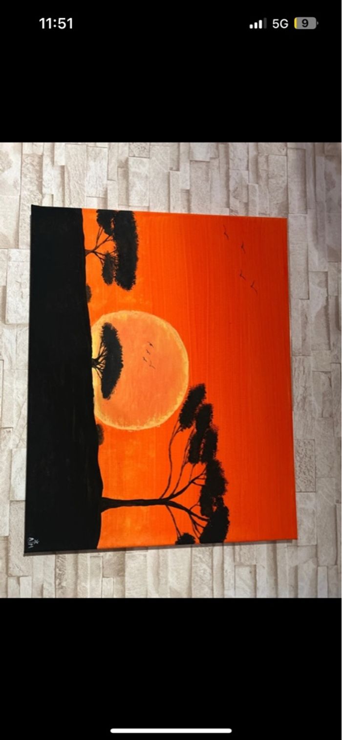 Tableau peint à la main